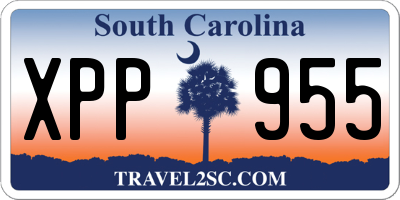 SC license plate XPP955
