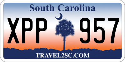 SC license plate XPP957