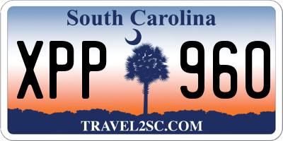 SC license plate XPP960