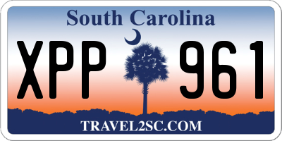 SC license plate XPP961