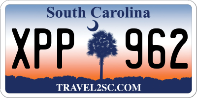 SC license plate XPP962