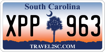 SC license plate XPP963