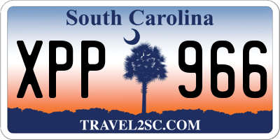 SC license plate XPP966