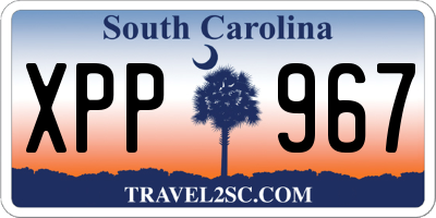 SC license plate XPP967