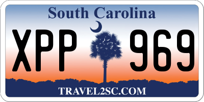 SC license plate XPP969