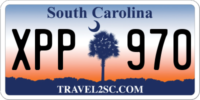 SC license plate XPP970