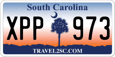 SC license plate XPP973