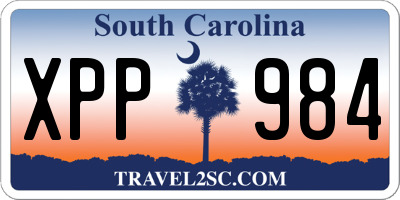 SC license plate XPP984