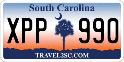 SC license plate XPP990