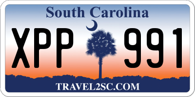 SC license plate XPP991