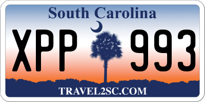 SC license plate XPP993