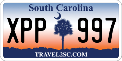 SC license plate XPP997