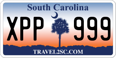 SC license plate XPP999