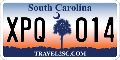SC license plate XPQ014