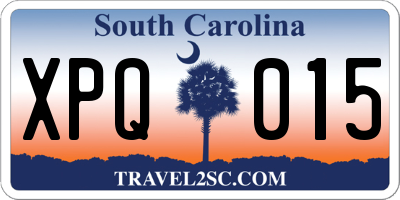 SC license plate XPQ015