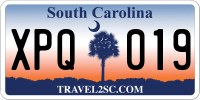 SC license plate XPQ019