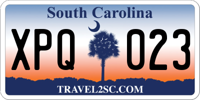 SC license plate XPQ023