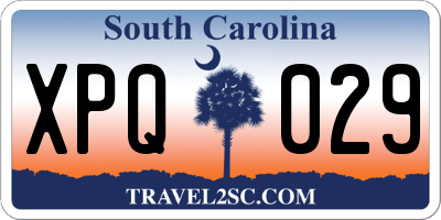 SC license plate XPQ029