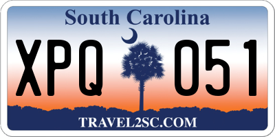 SC license plate XPQ051
