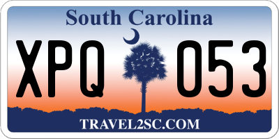 SC license plate XPQ053