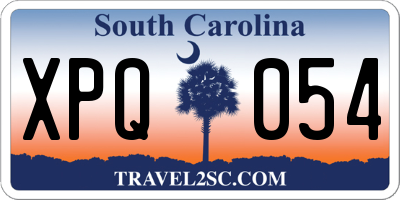 SC license plate XPQ054