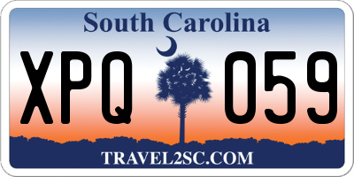 SC license plate XPQ059