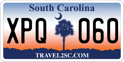 SC license plate XPQ060