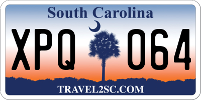 SC license plate XPQ064