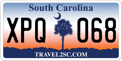 SC license plate XPQ068
