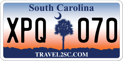 SC license plate XPQ070