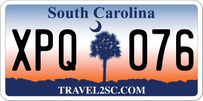 SC license plate XPQ076
