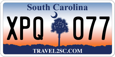 SC license plate XPQ077