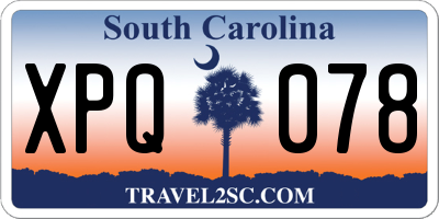 SC license plate XPQ078