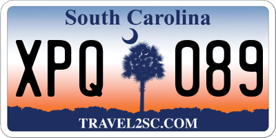 SC license plate XPQ089