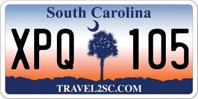 SC license plate XPQ105