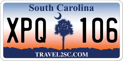 SC license plate XPQ106
