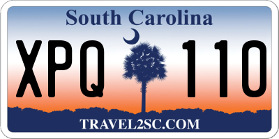 SC license plate XPQ110