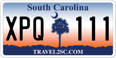 SC license plate XPQ111