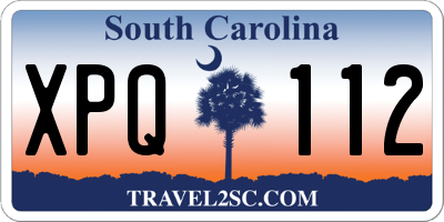 SC license plate XPQ112