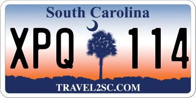 SC license plate XPQ114