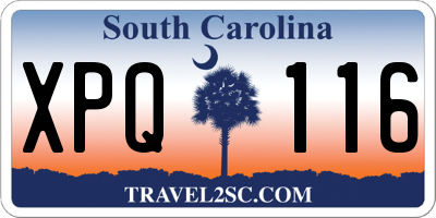 SC license plate XPQ116