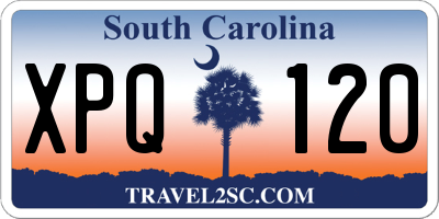 SC license plate XPQ120