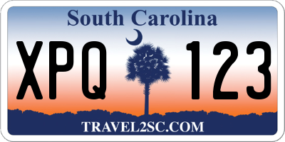 SC license plate XPQ123