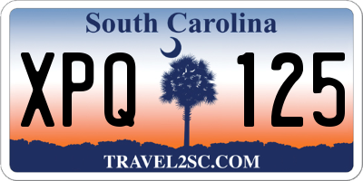 SC license plate XPQ125
