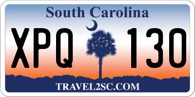 SC license plate XPQ130