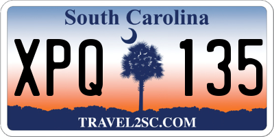 SC license plate XPQ135