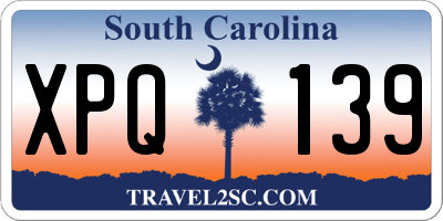 SC license plate XPQ139