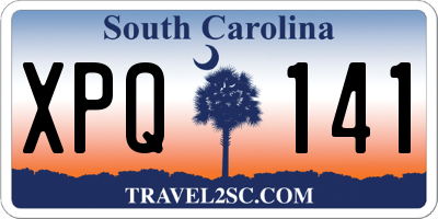 SC license plate XPQ141