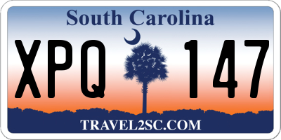 SC license plate XPQ147