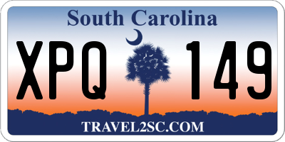 SC license plate XPQ149